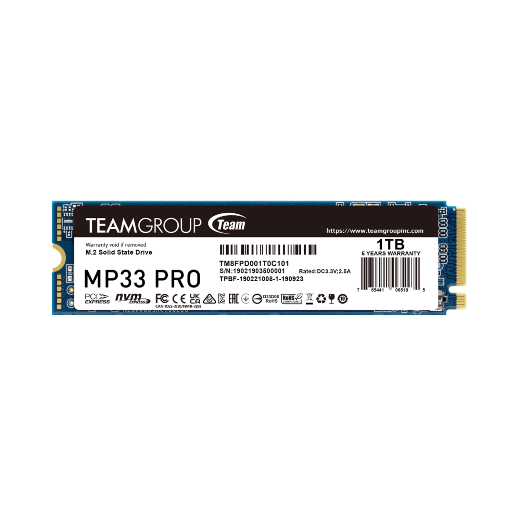 MP33 M.2 PCIe SSD 1TB