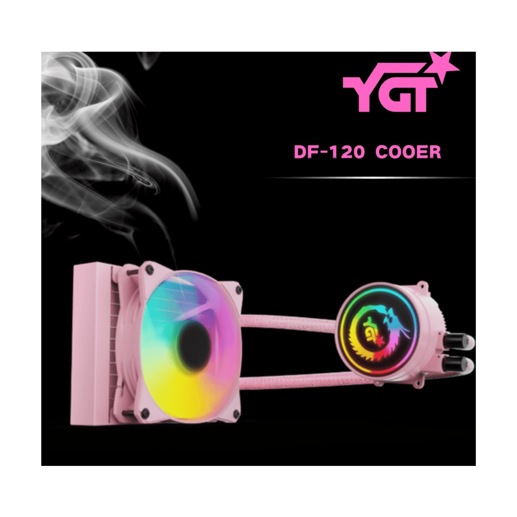 YGT DF-120 ARGB CPU Liquid Cooling Pink