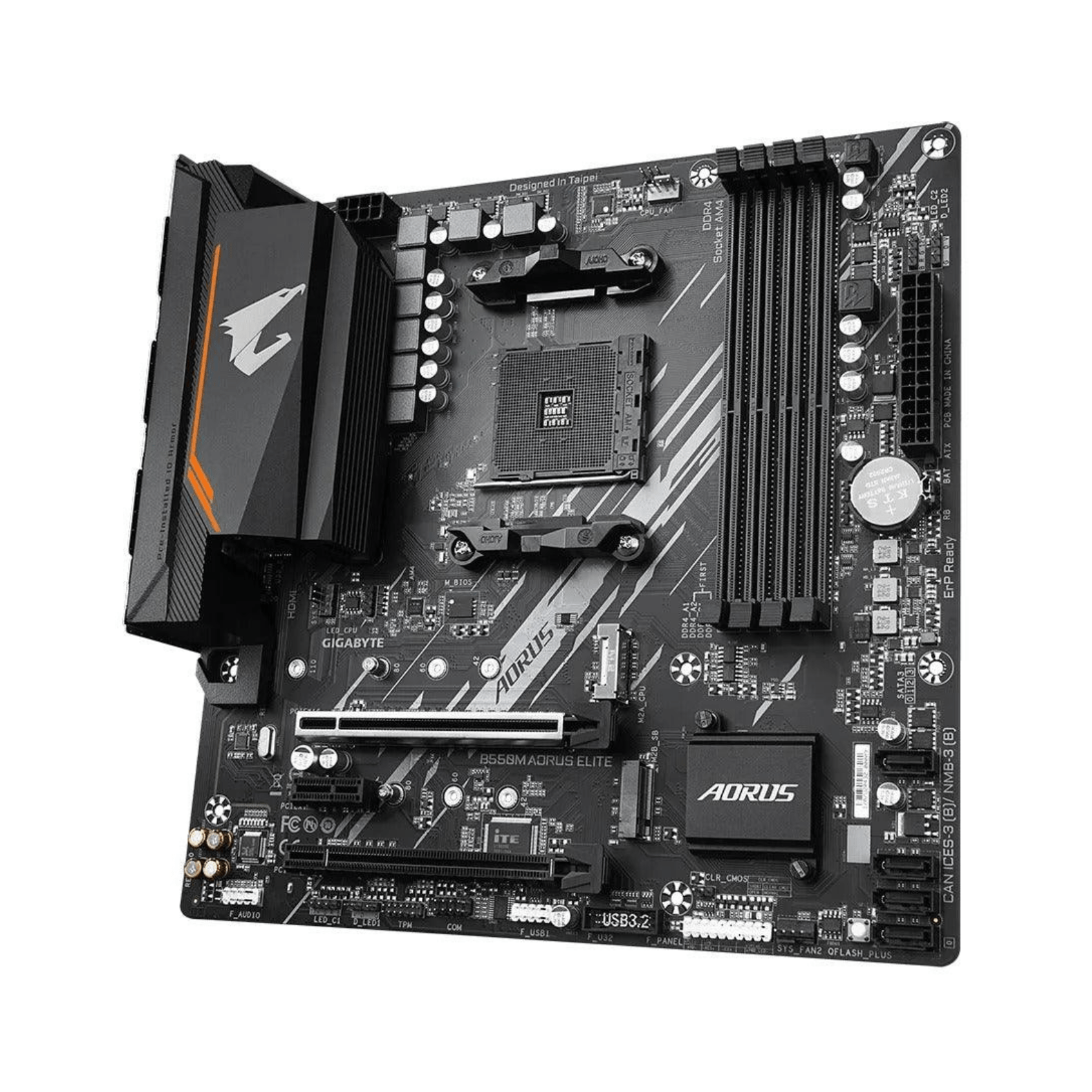 Gigabyte B550M Aorus Elite Ultra Durable Motherboard with Pure Digital VRM Solution Socket Am4 Ddr4Gaming Motherboard